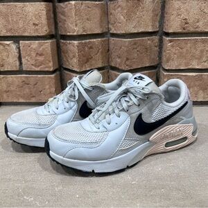 Nike Women's Air Max Excee CD5432-002 White Dust Pink Leather Sneakers Size 9